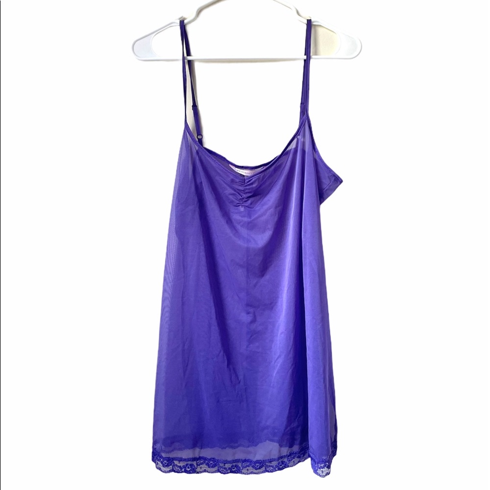 Vintage Victoria’s Secret purple mesh & lace slip